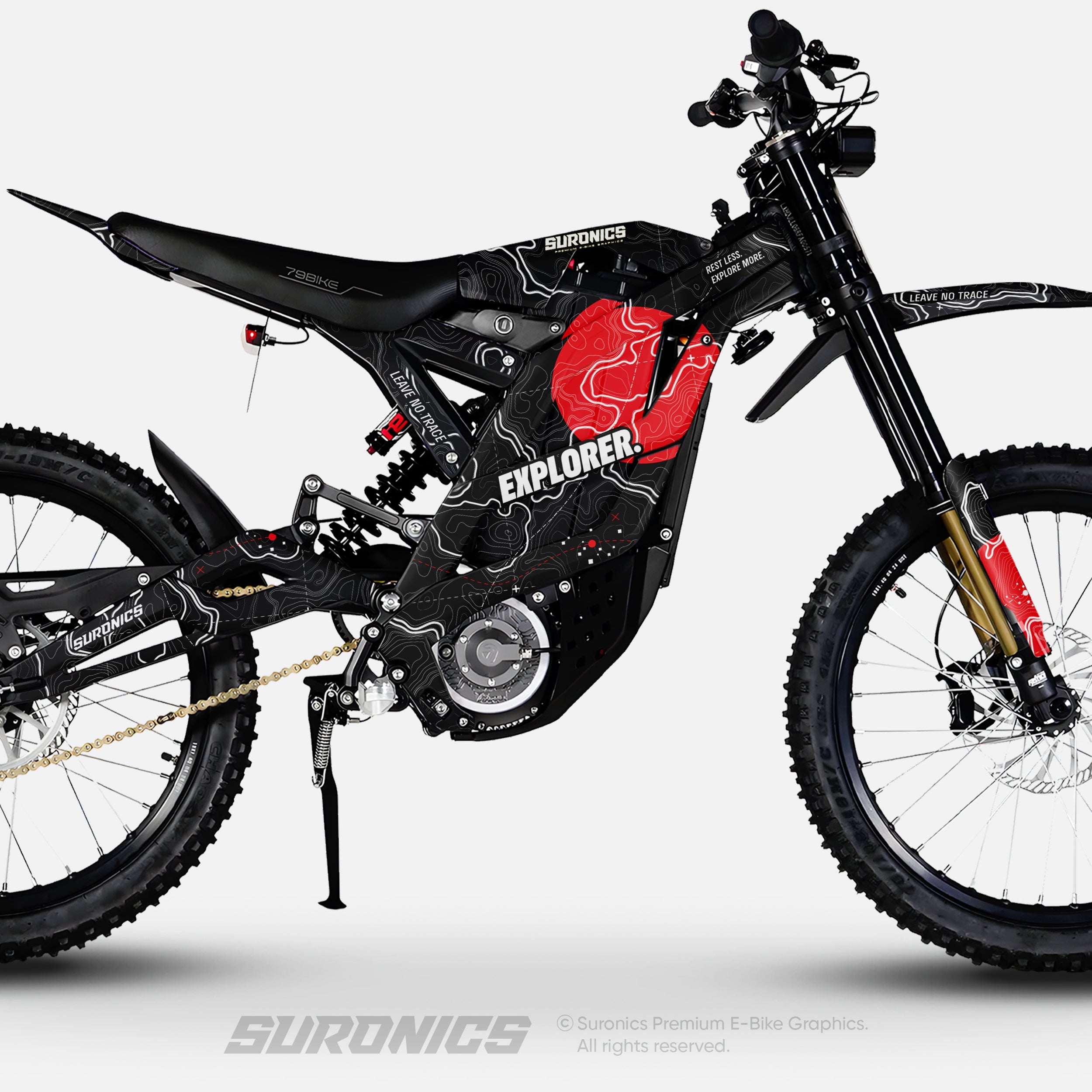 EXPLORER BLACK RED 79Bike Falcon PRO / GT / M Graphics kit