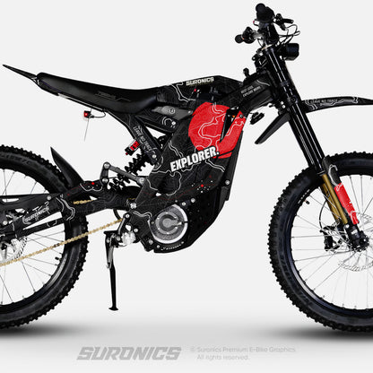EXPLORER BLACK RED 79Bike Falcon PRO / GT / M Graphics kit