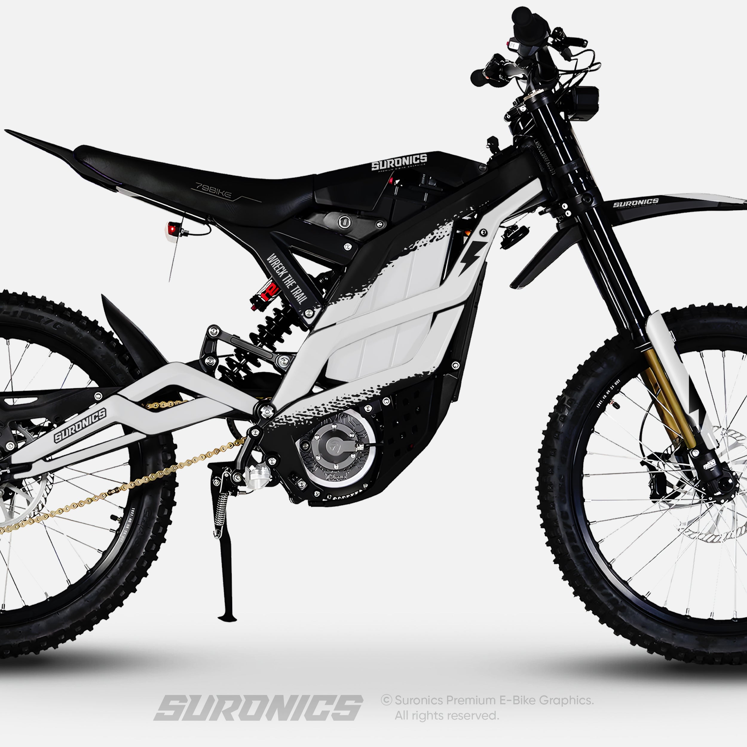 HALF BLACK WHITE 79Bike Falcon PRO / GT / M Graphics kit