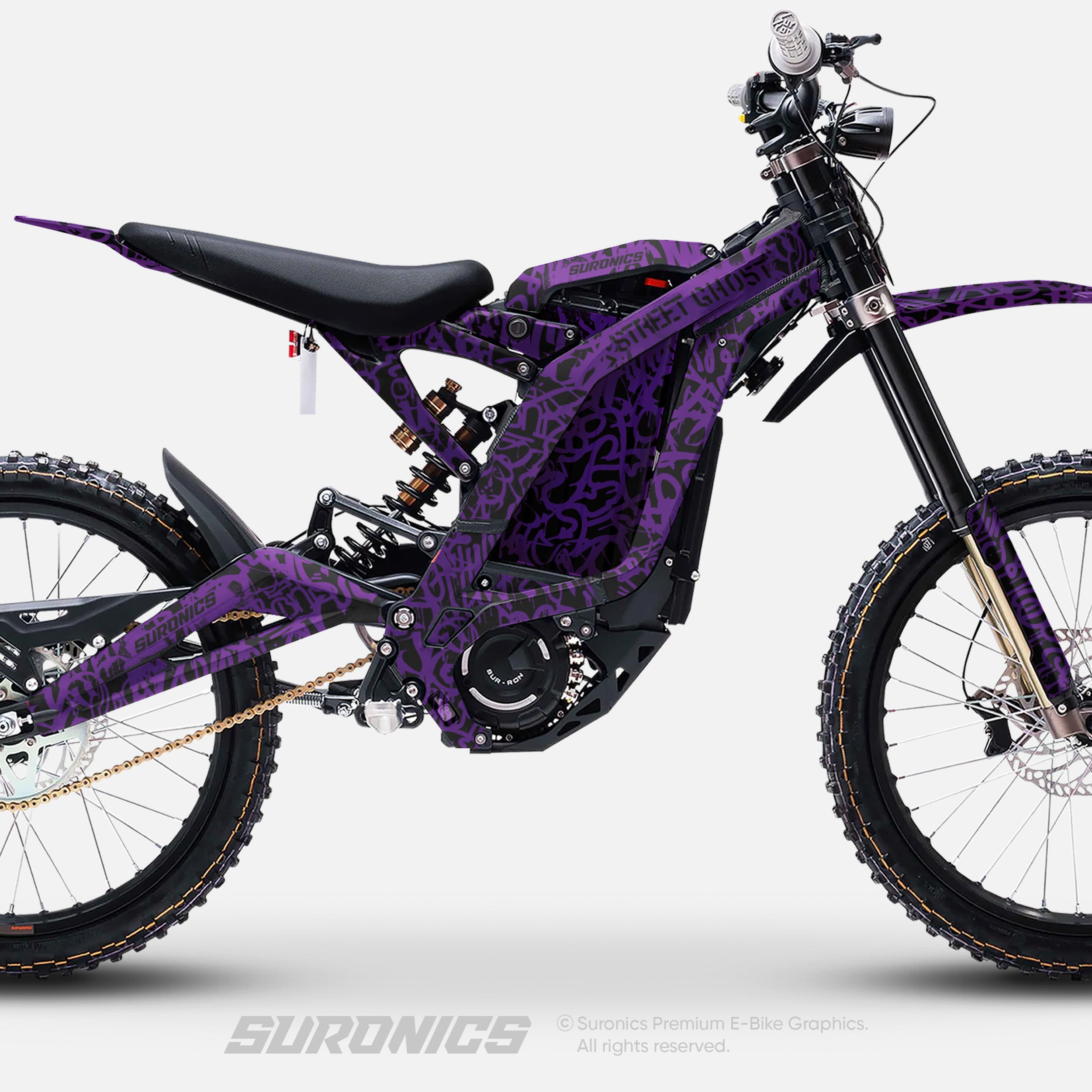 STREET GHOST BLACK PURPLE Surron Light Bee Graphics kit