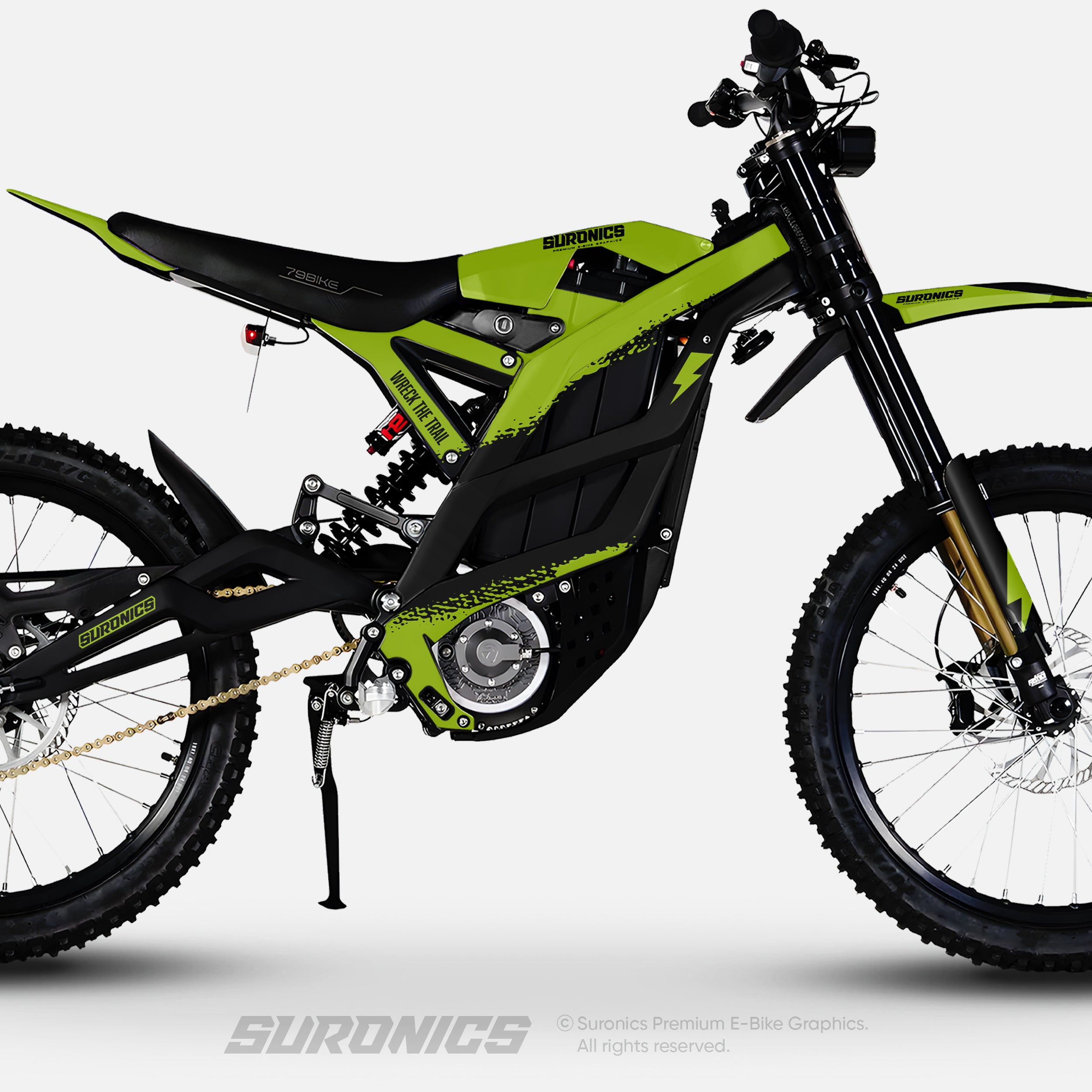 HALF GREEN BLACK 79Bike Falcon PRO / GT / M Graphics kit