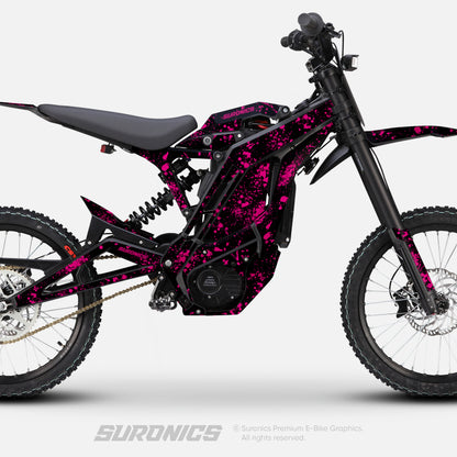 SPLATTER BLACK MAGENTA Eride Pro SS SR Graphics kit