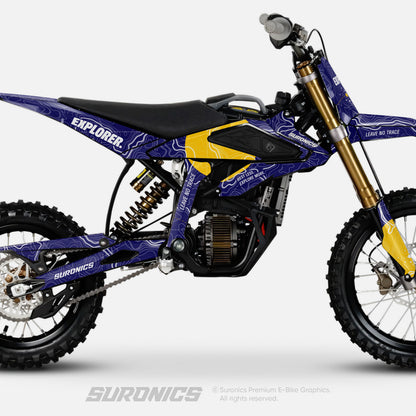 EXPLORER NAVY YELLOW Surron Hyper Bee Graphics kit