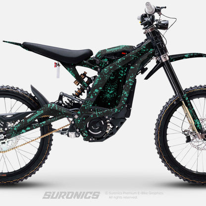 SPLATTER BLACK MINT Surron Light Bee Graphics kit