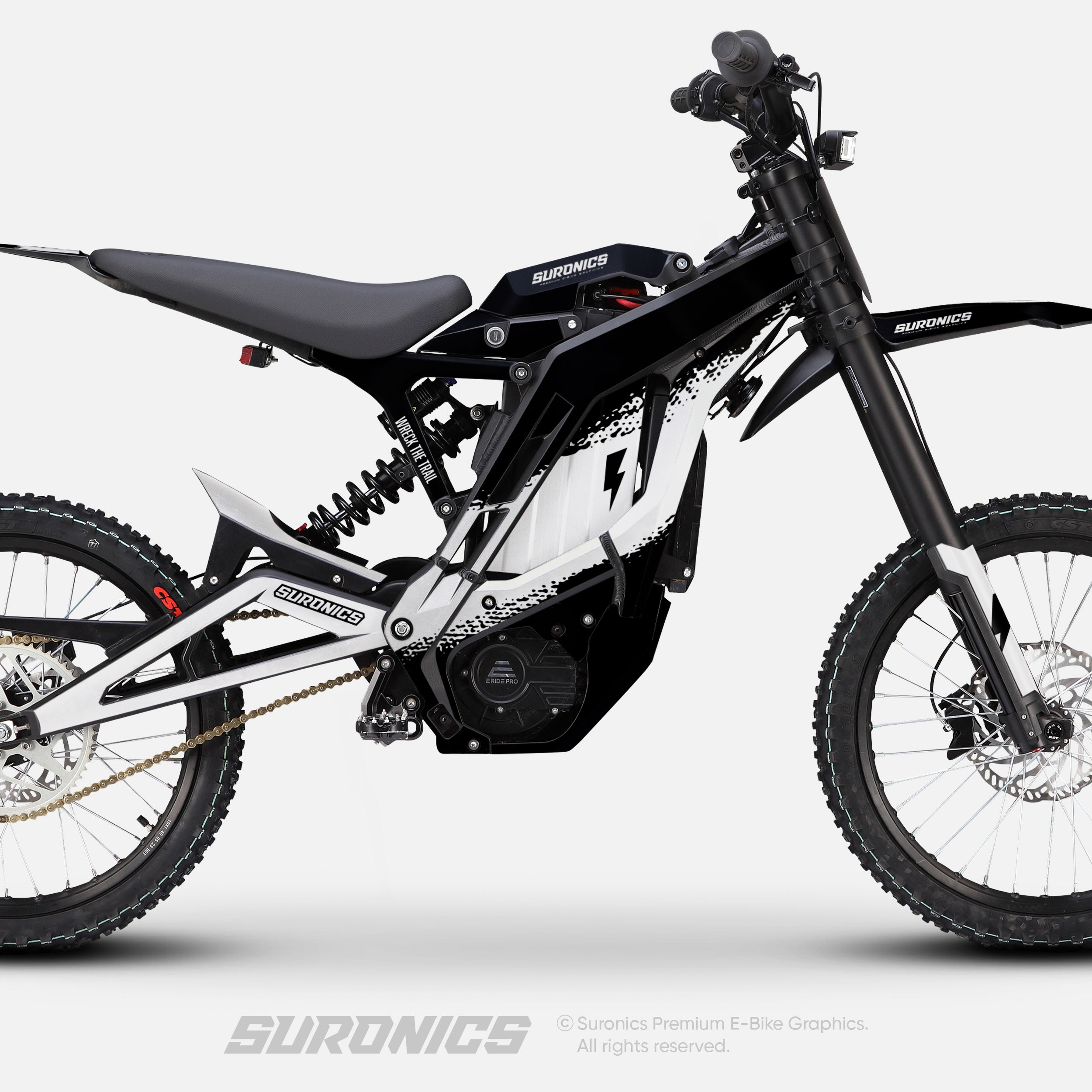 HALF BLACK WITE E-Ride Pro SS SR Graphics kit