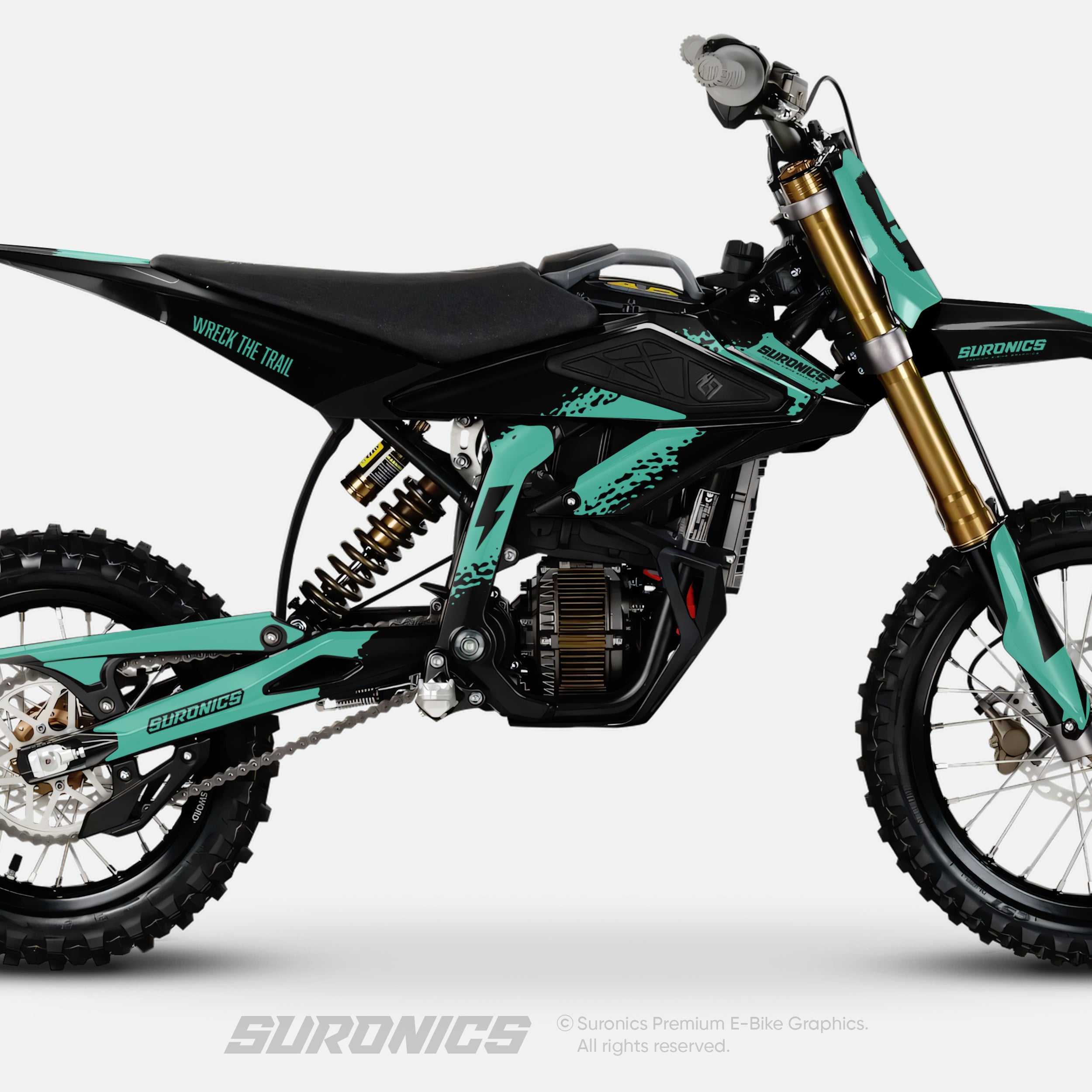 HALF BLACK MINT Surron Hyper Bee Graphics kit