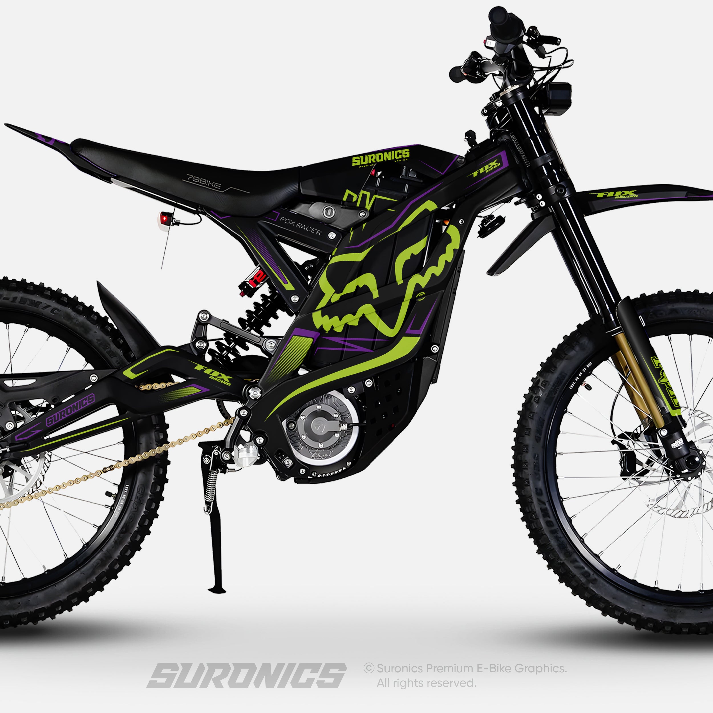 FOX RACER BLACK GREEN 79Bike Falcon PRO / GT / M Graphics kit
