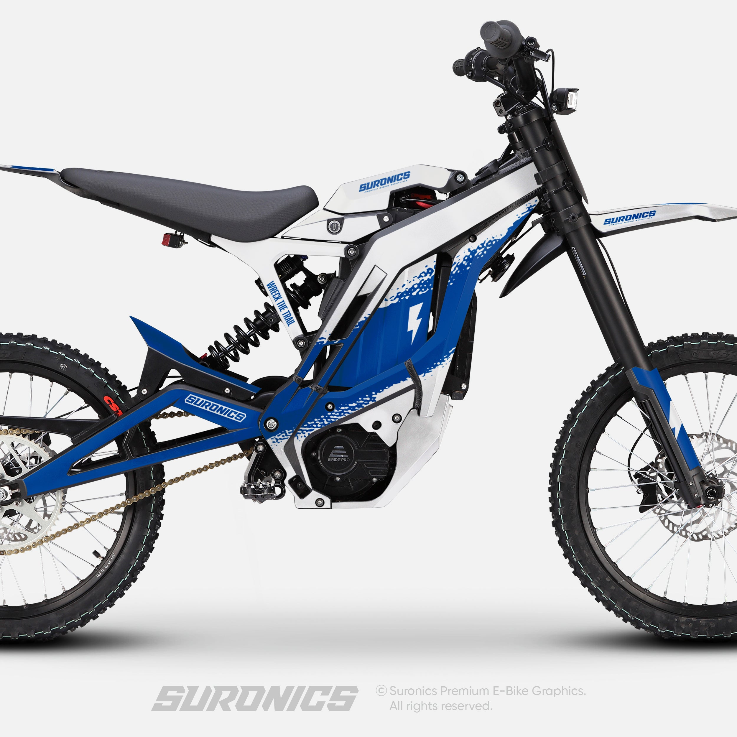 HALF WHITE BLUE E-Ride Pro SS SR Graphics kit