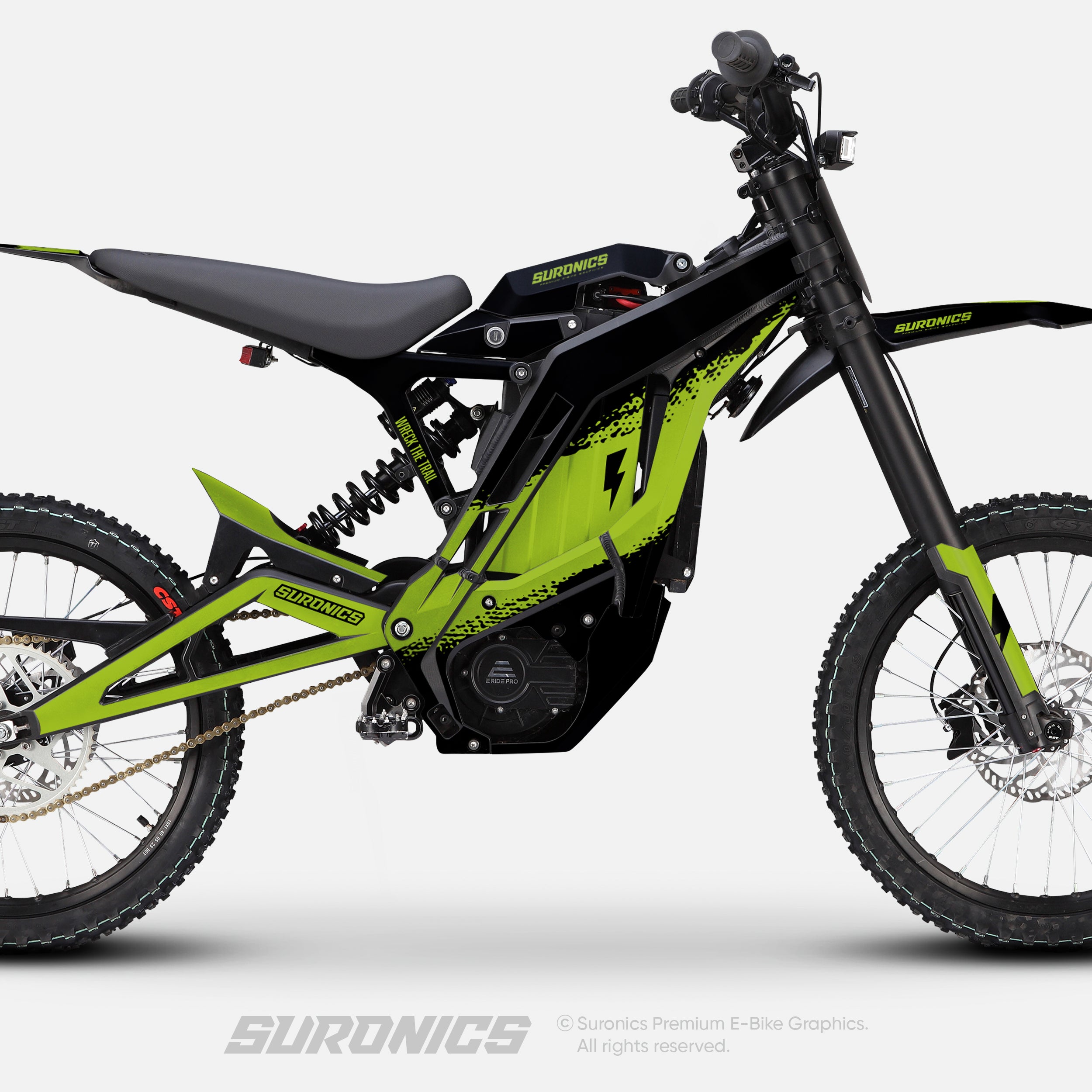 HALF BLACK GREEN E-Ride Pro SS SR Graphics kit