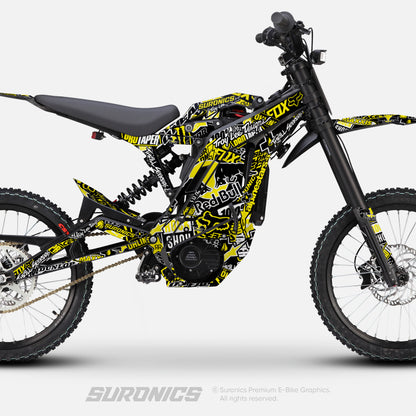 STICKY BLACK YELLOW Eride Pro SS SR Graphics kit