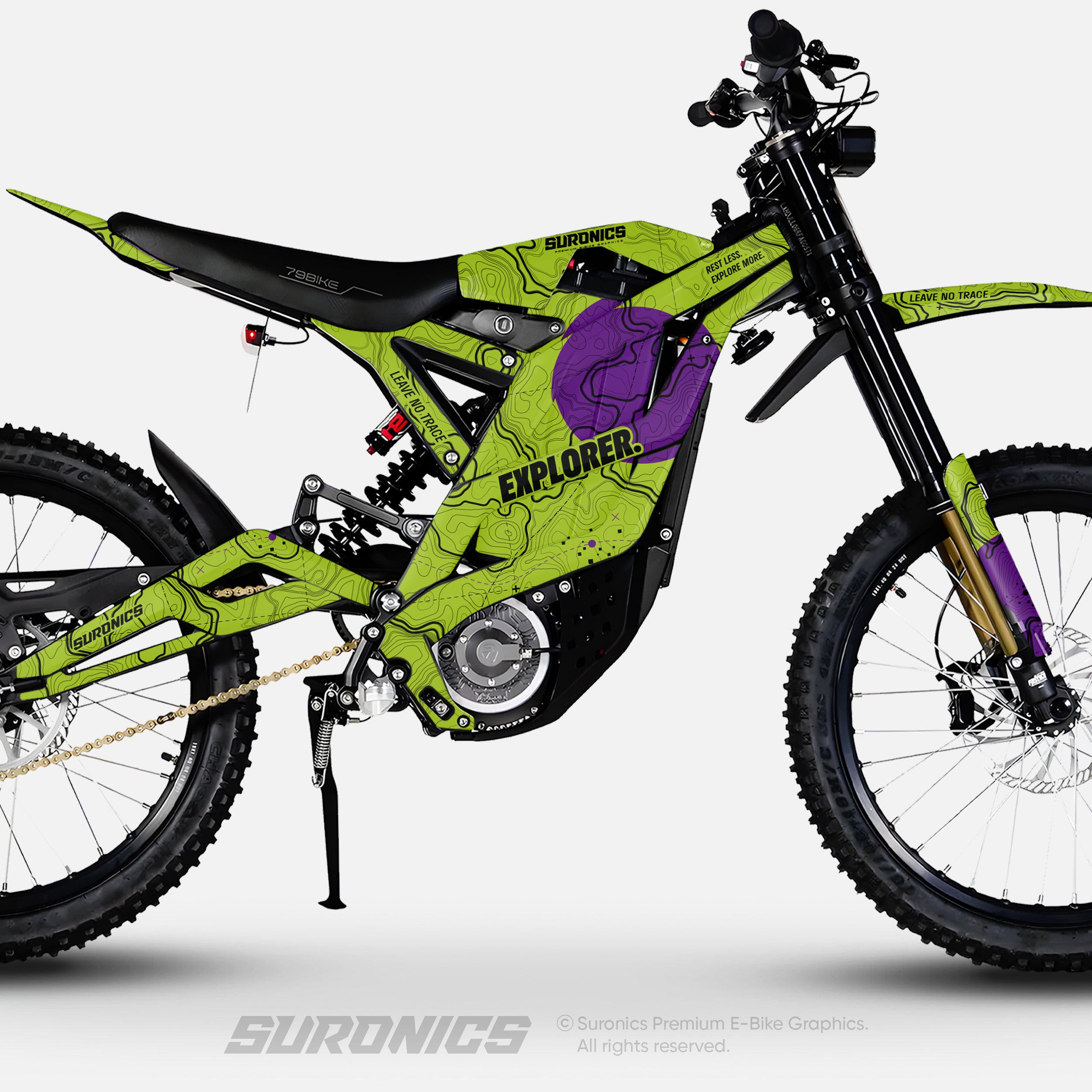 EXPLORER GREEN PURPLE 79Bike Falcon PRO / GT / M Graphics kit