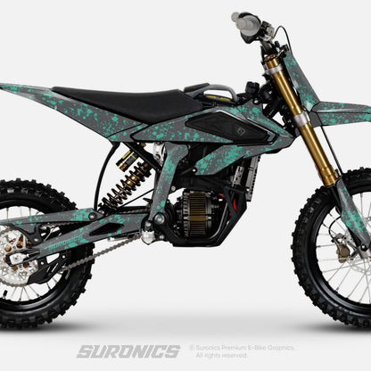 SPLATTER GREY MINT Surron Hyper Bee Graphics kit