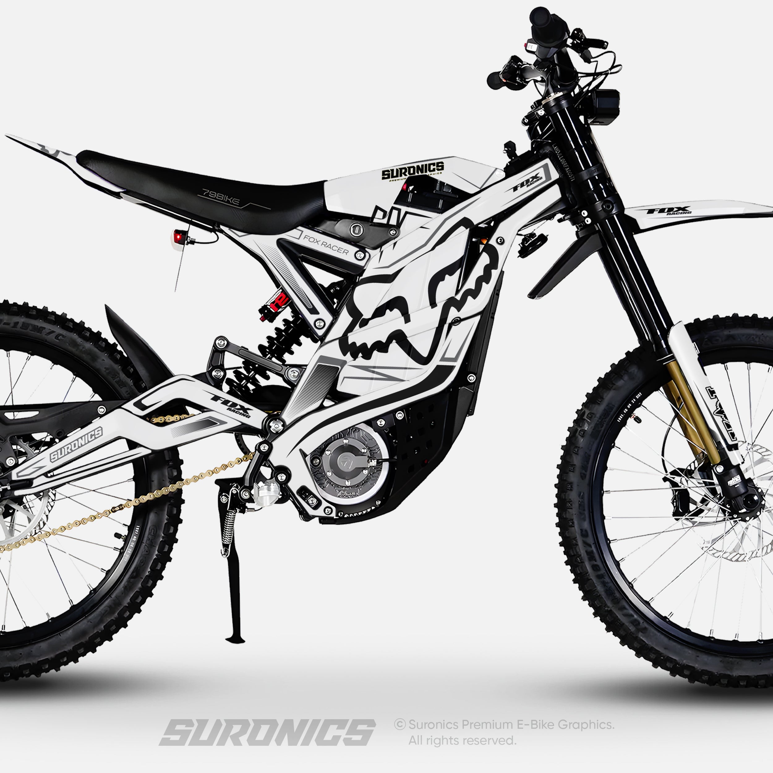 FOX RACER WHITE BLACK 79Bike Falcon PRO / GT / M Graphics kit