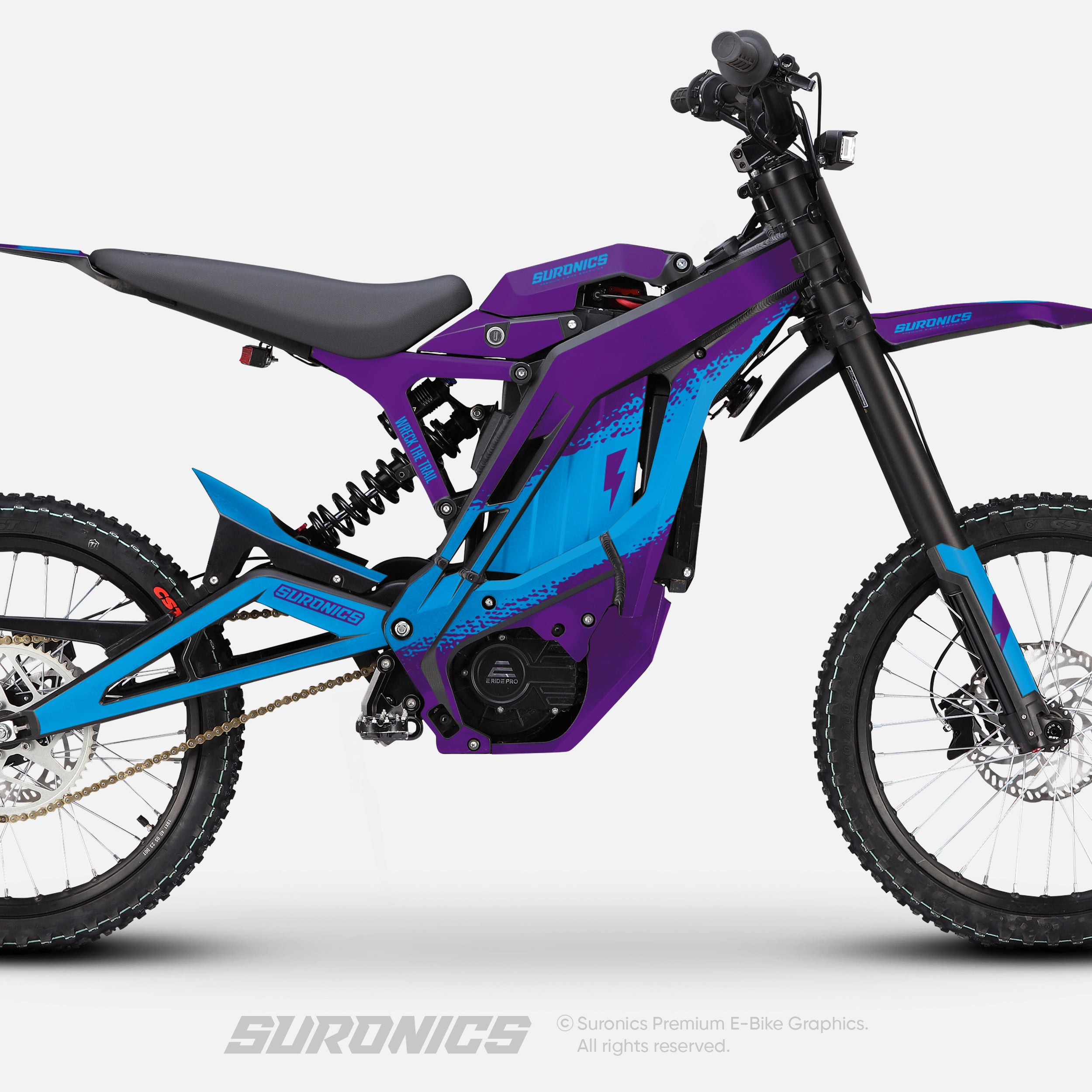 HALF PURPLE CYAN E-Ride Pro SS SR Graphics kit