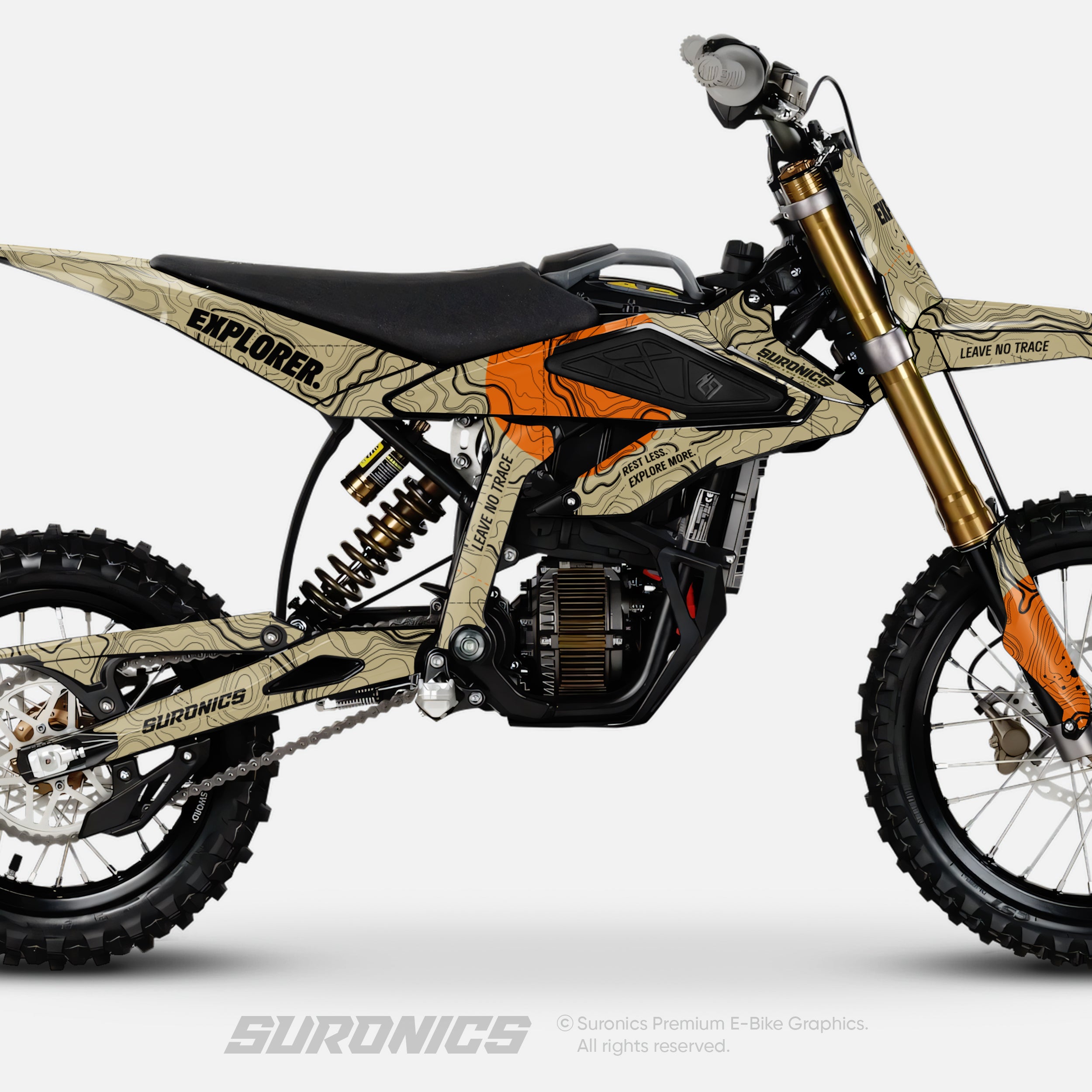 EXPLORER SAND ORANGE Surron Hyper Bee Graphics kit