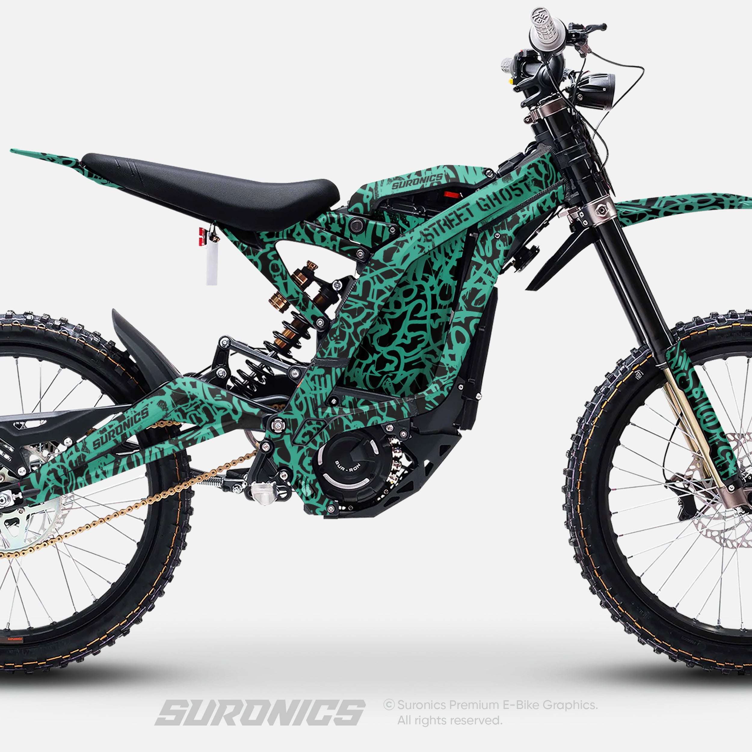 STREET GHOST BLACK MINT Surron Light Bee Graphics kit