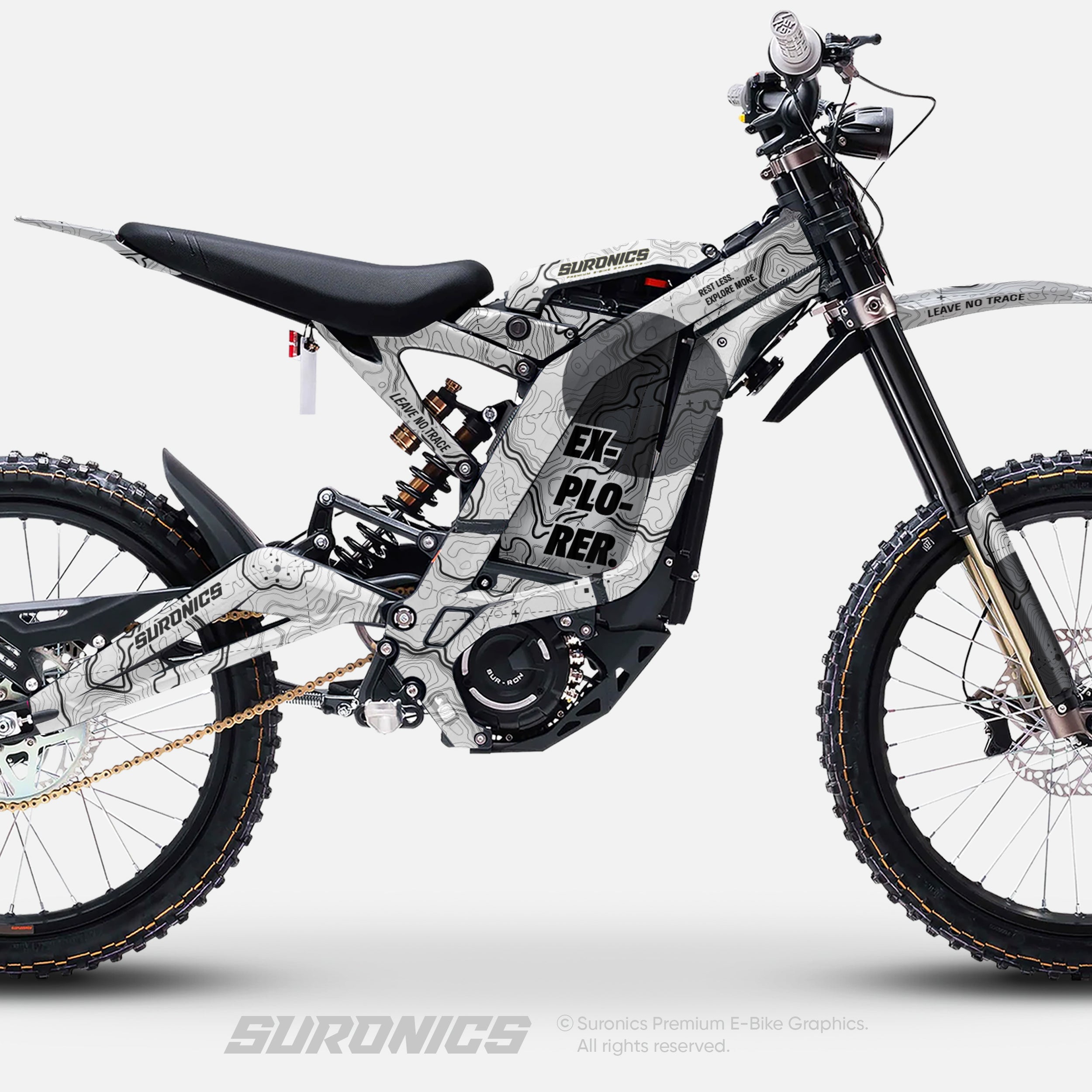 EXPLORER WHITE GREY Surron Light Bee Graphics kit