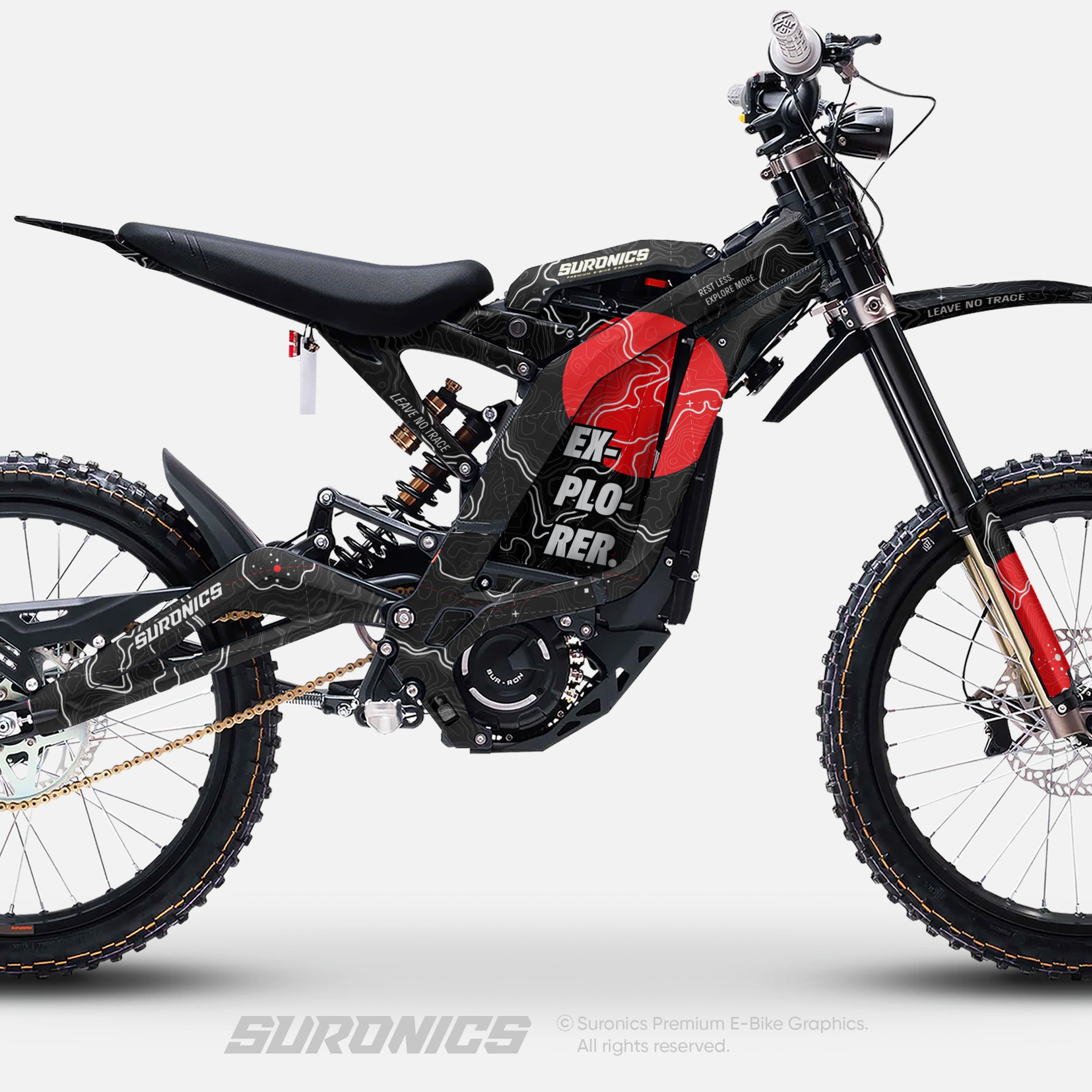EXPLORER BLACK RED Surron Light Bee Graphics kit