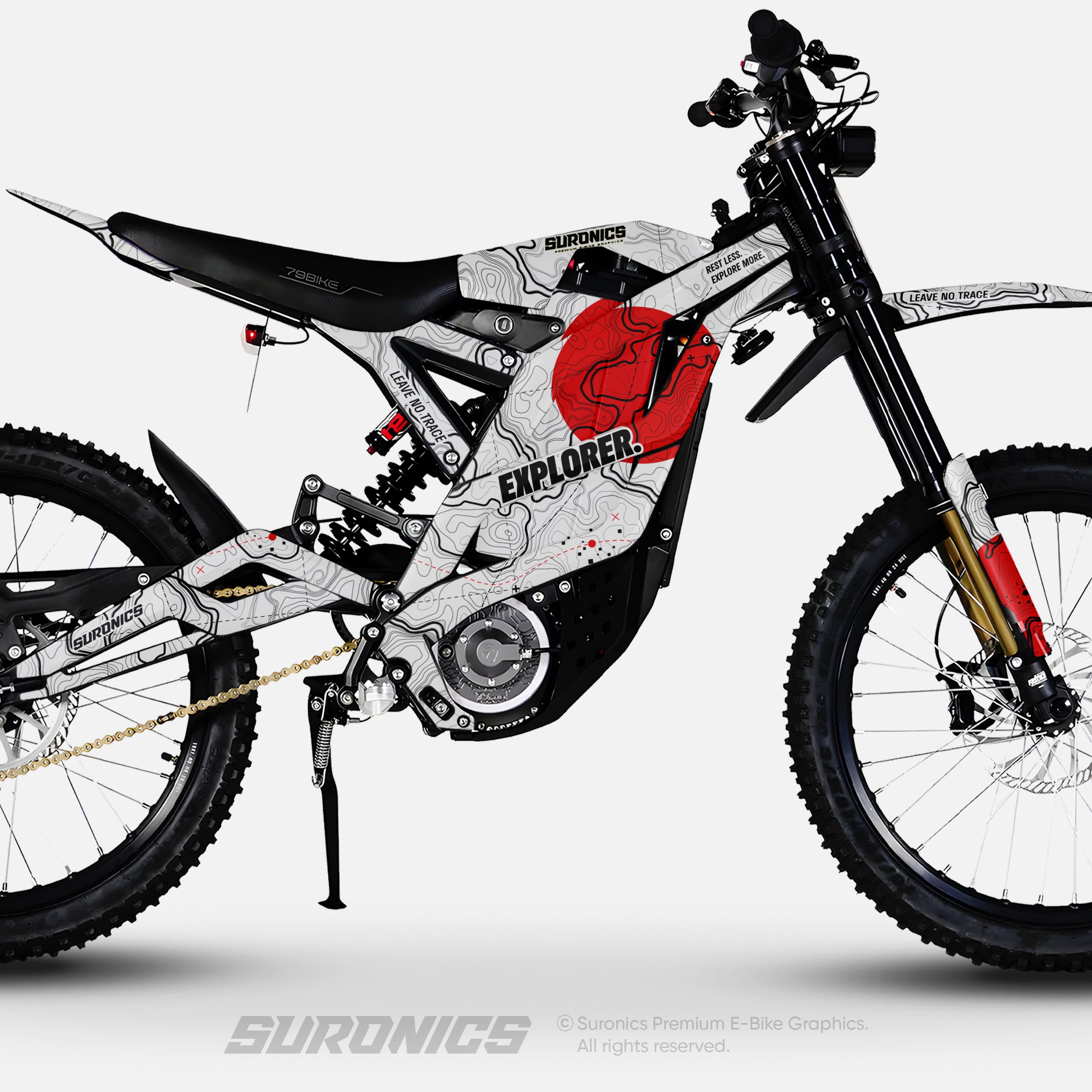 EXPLORER WHITE RED 79Bike Falcon PRO / GT / M Graphics kit