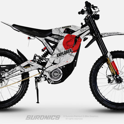 EXPLORER WHITE RED 79Bike Falcon PRO / GT / M Graphics kit
