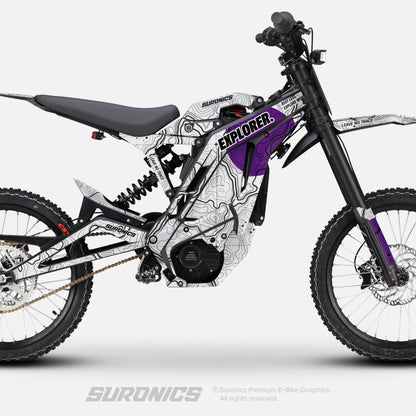 EXPLORER WHITE PURPLE E-Ride Pro SS SR Graphics kit