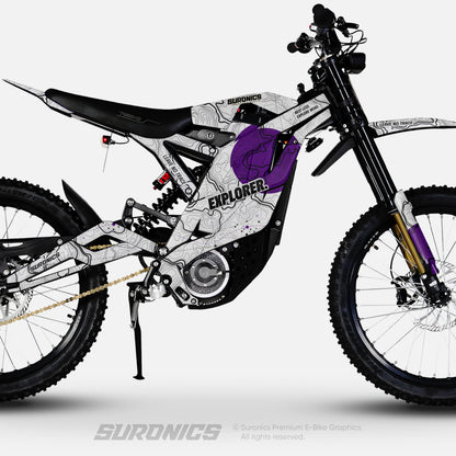EXPLORER WHITE PURPLE 79Bike Falcon PRO / GT / M Graphics kit