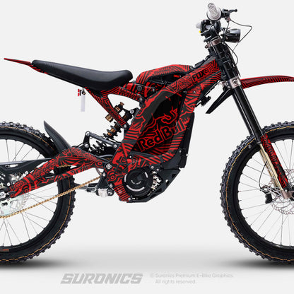 RACE ART BLACK RED Surron Light Bee Graphics kit