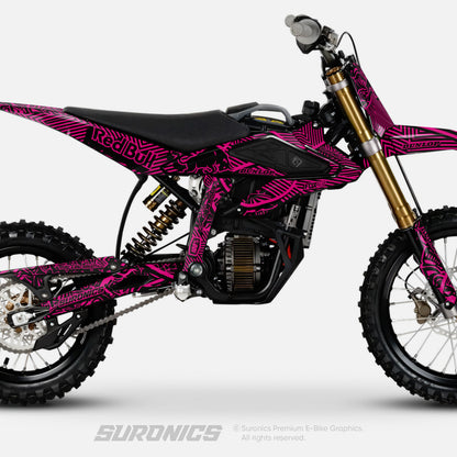 RACE ART BLACK MAGENTA Surron Hyper Bee Graphics kit
