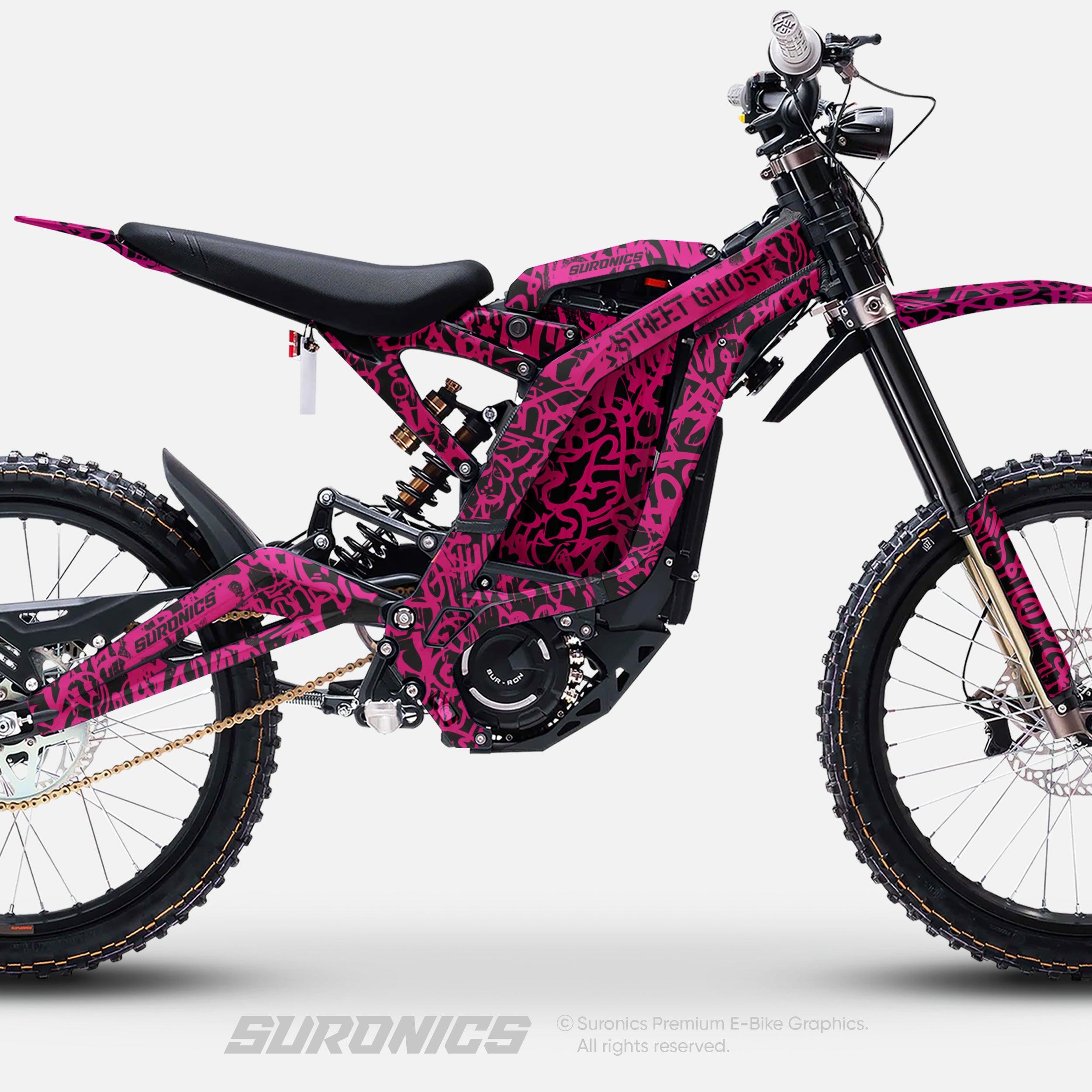 STREET GHOST BLACK GREY Surron Light Bee Graphics kit