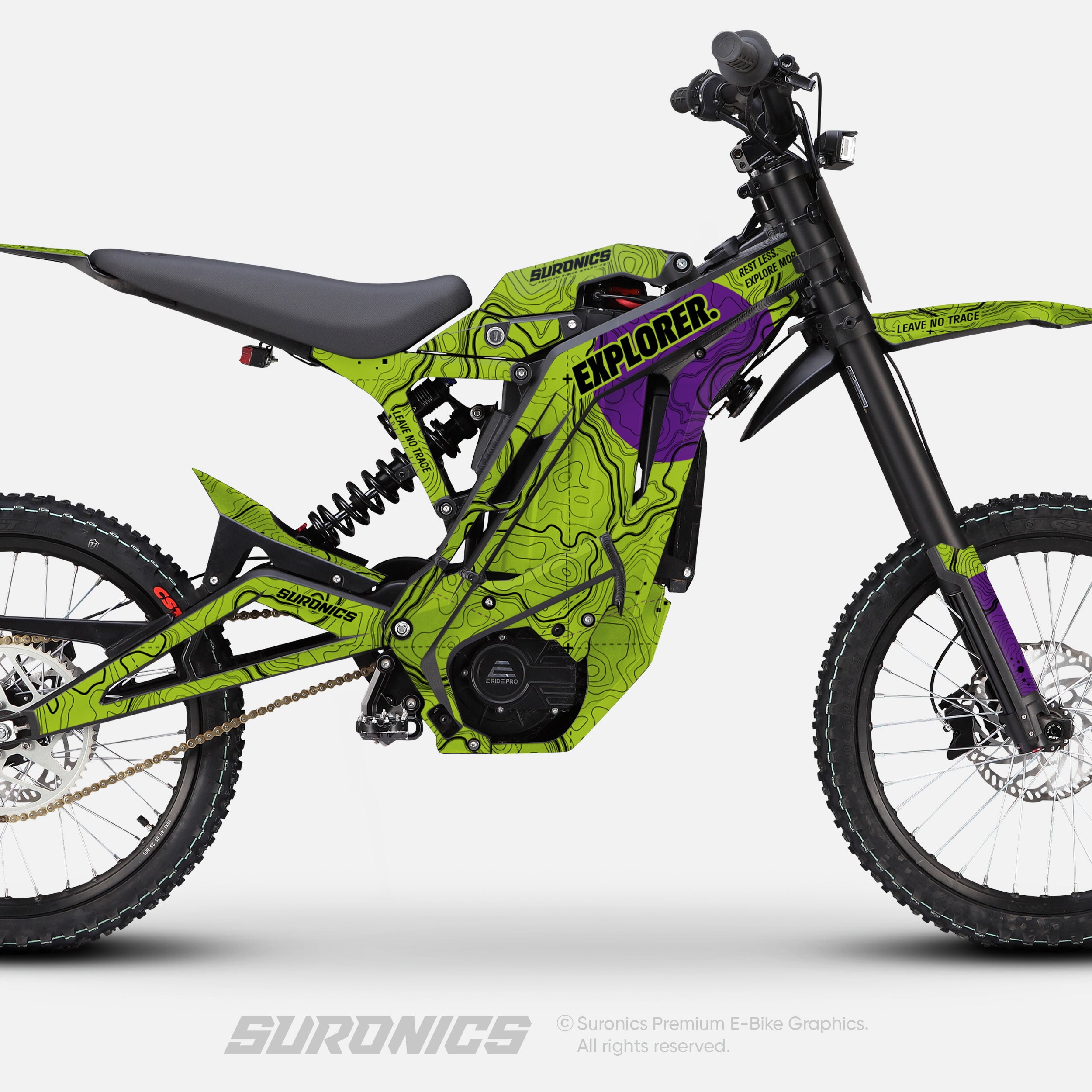 EXPLORER GREEN PURPLE E-Ride Pro SS SR Graphics kit