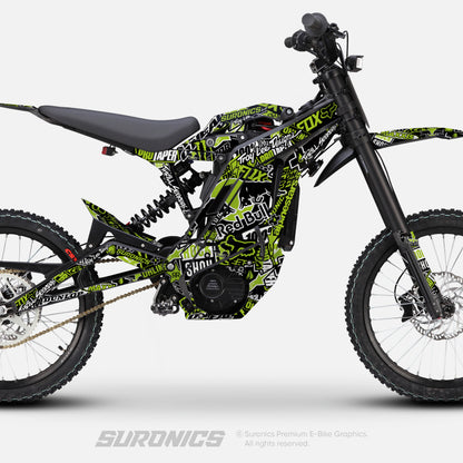 STICKY BLACK GREEN Eride Pro SS SR Graphics kit