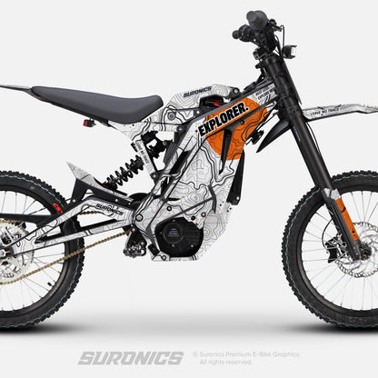 EXPLORER WHITE ORANGE E-Ride Pro SS SR Graphics kit