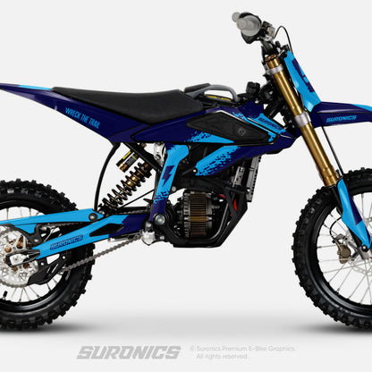 HALF NAVY CYAN Surron Hyper Bee Graphics kit