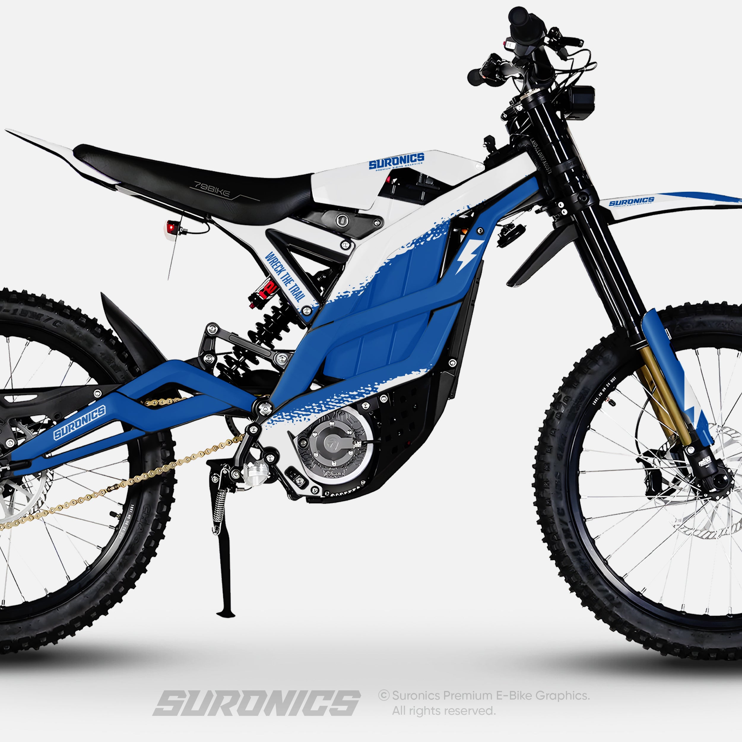 HALF WHITE BLUE 79Bike Falcon PRO / GT / M Graphics kit