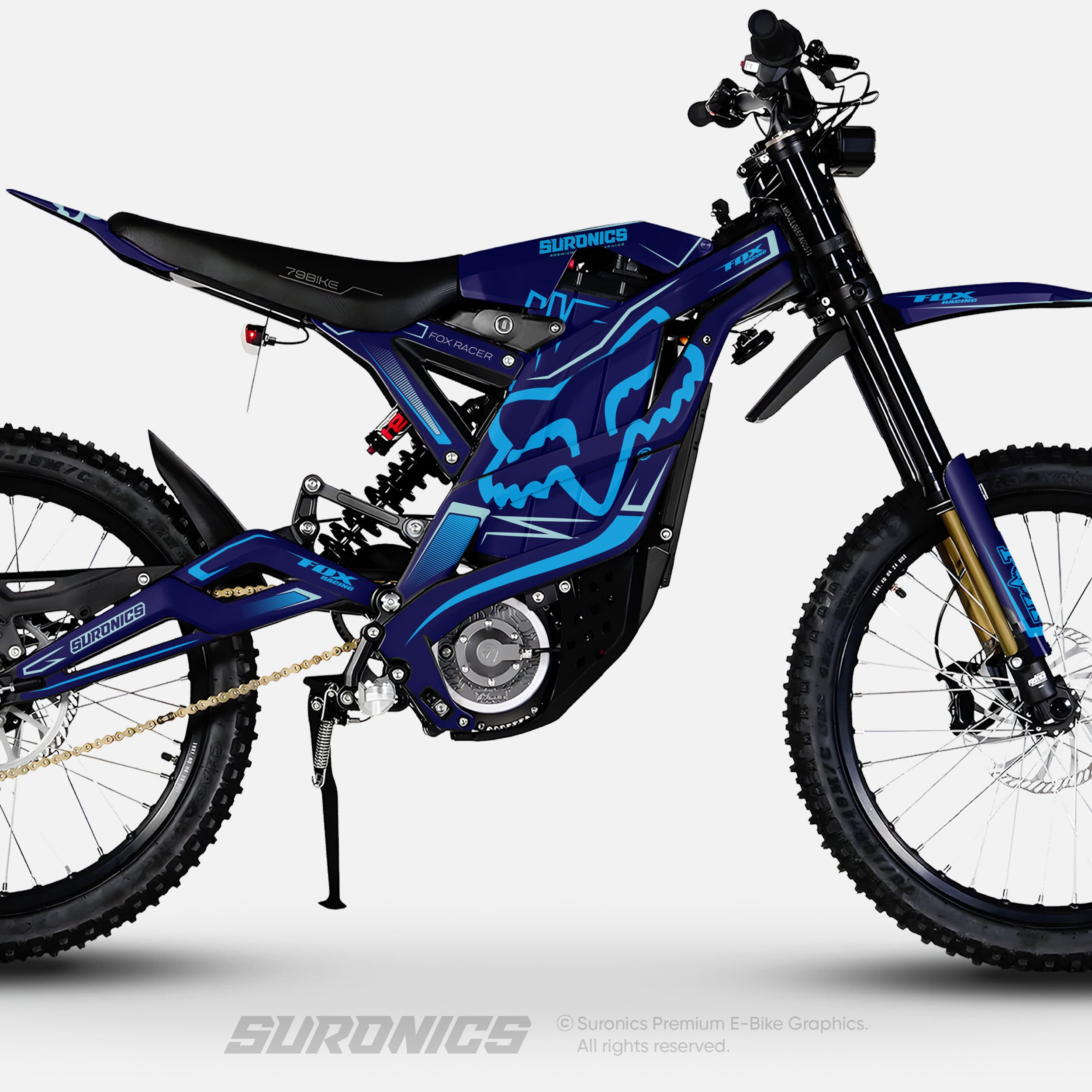 FOX RACER NAVY CYAN 79Bike Falcon PRO / GT / M Graphics kit