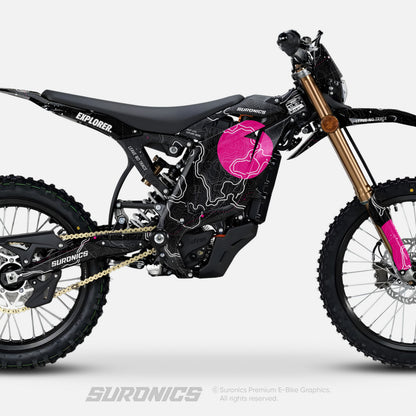 EXPLORER BLACK MAGENTA Surron Light Bee 2 Graphics kit