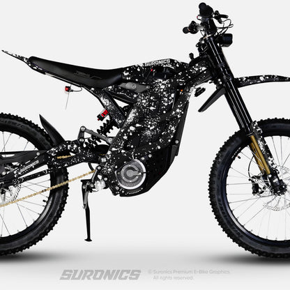 SPLATTER BLACK WHITE 79Bike Falcon PRO / GT / M Graphics kit
