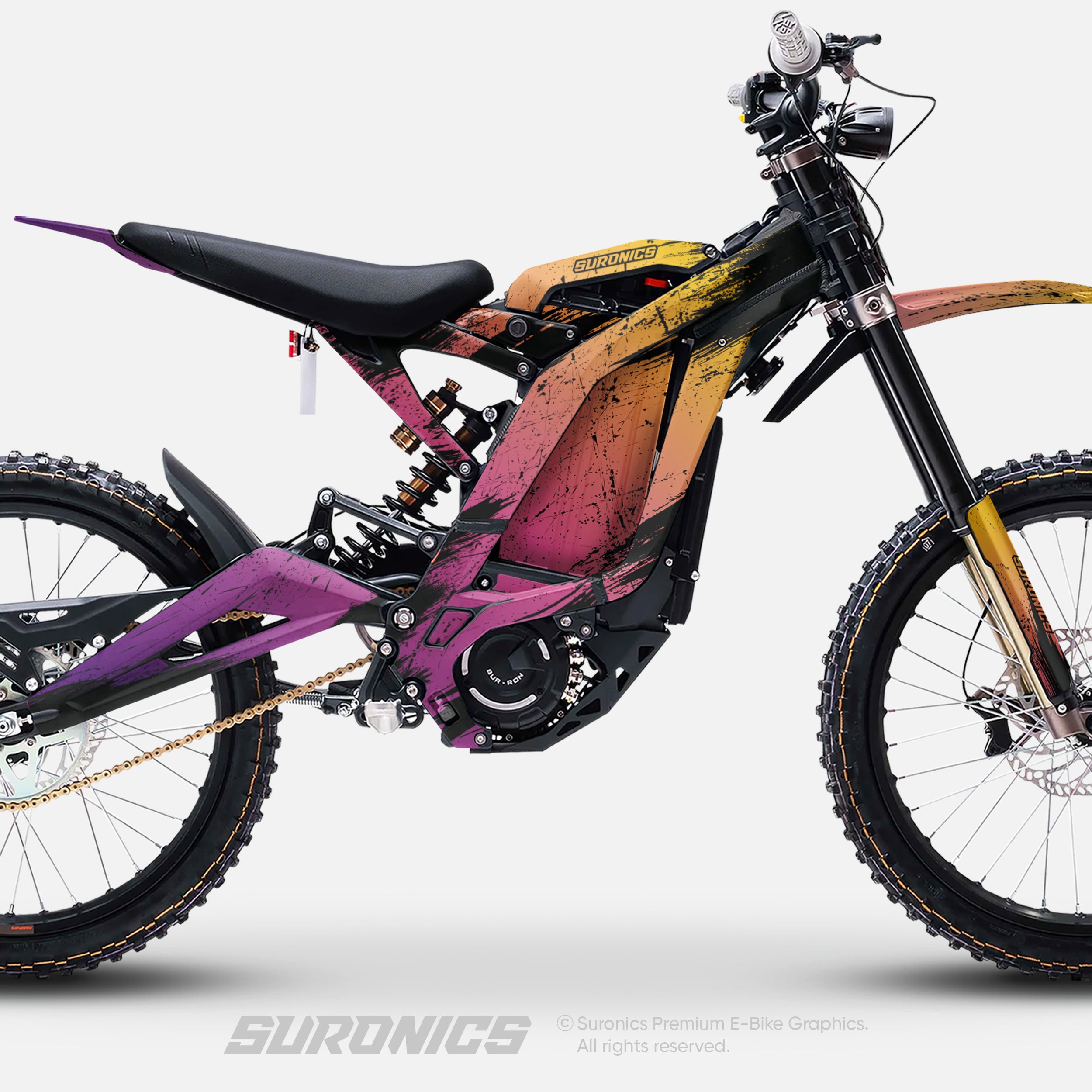 FADE PURPLE YELLOW Surron Light Bee Graphics kit