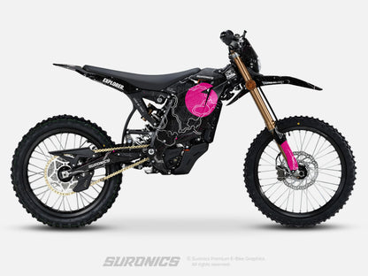 EXPLORER BLACK MAGENTA Surron Light Bee 2 Graphics kit