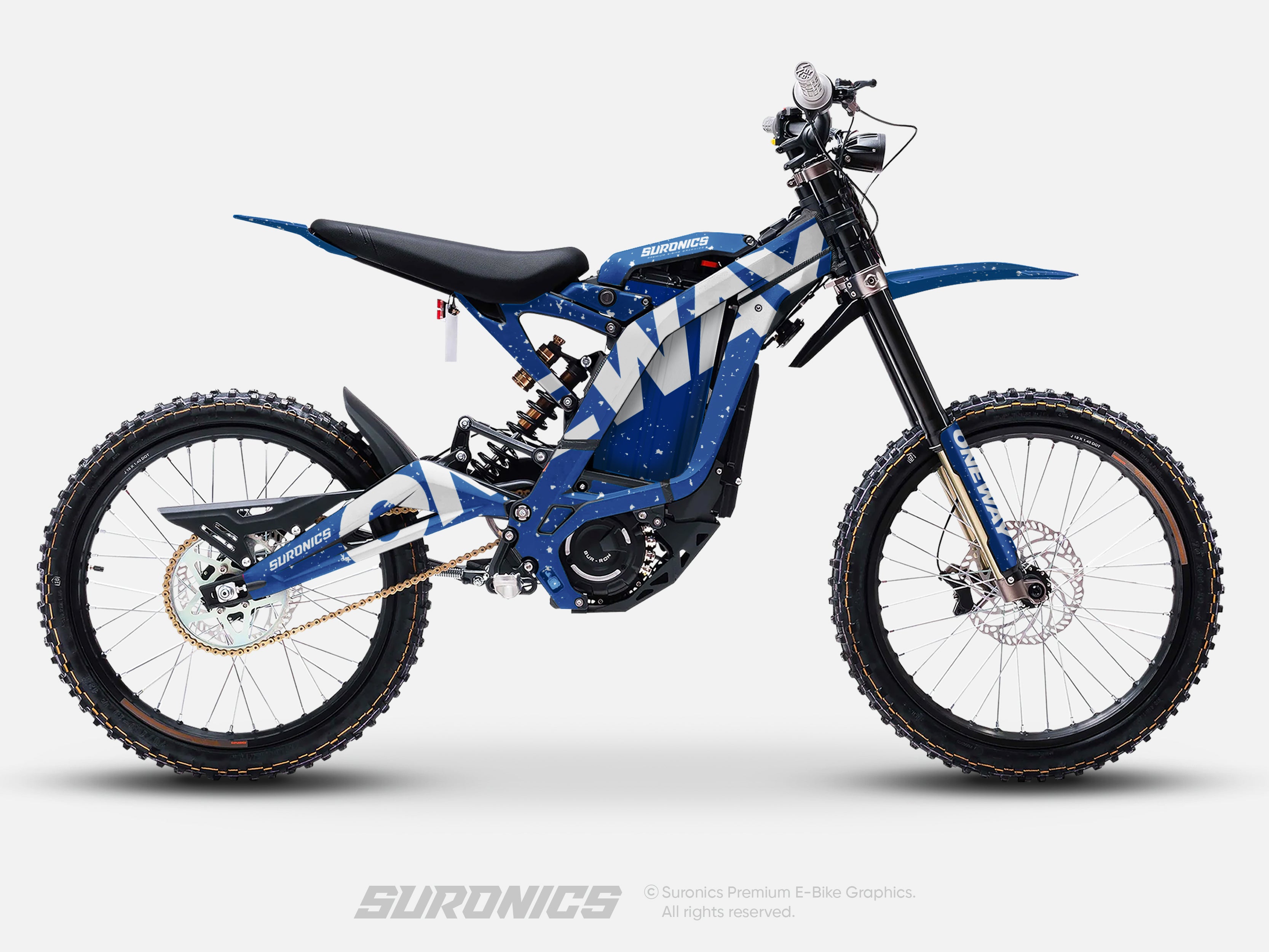 ONEWAY BLUE WHITE Surron Light Bee Graphics kit