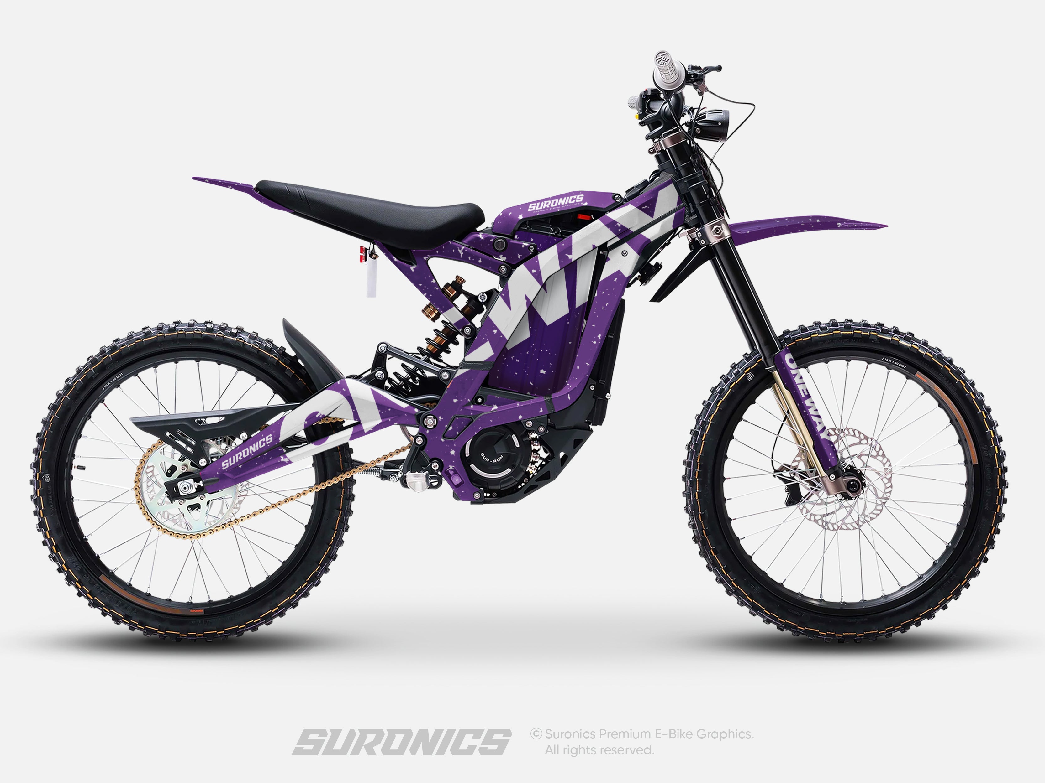 ONEWAY PURPLE WHITE Surron Light Bee Graphics kit