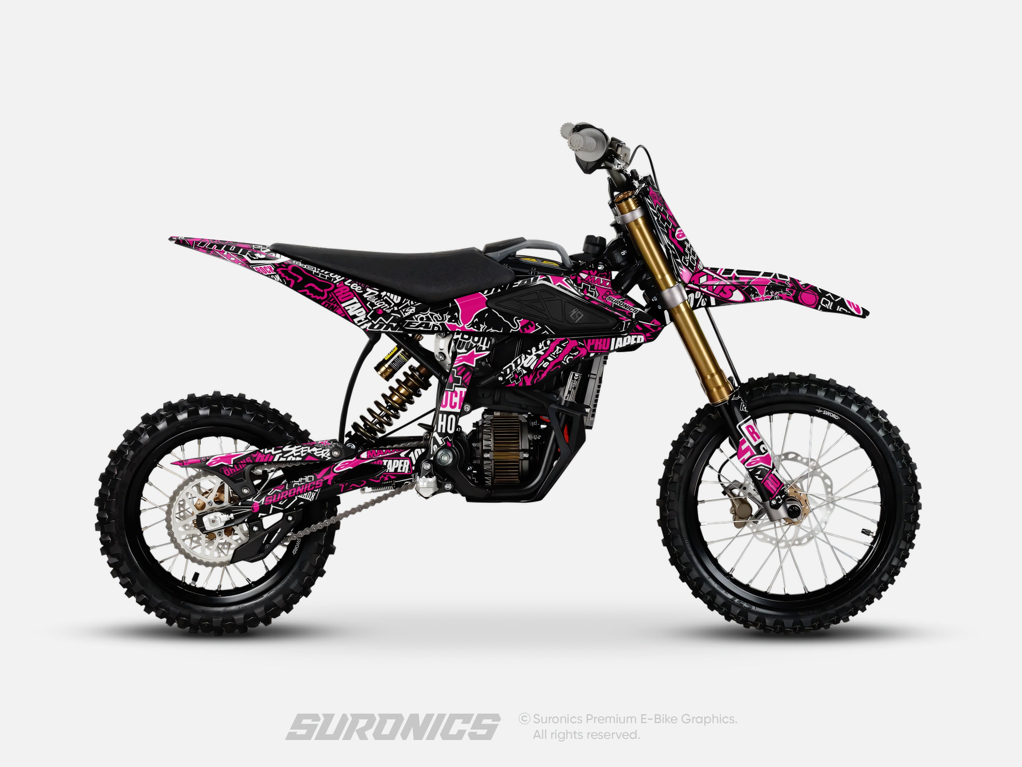 STIKCY BLACK MAGENTA Surron Hyper Bee Graphics kit