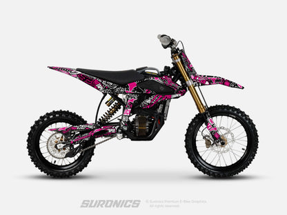 STIKCY BLACK MAGENTA Surron Hyper Bee Graphics kit