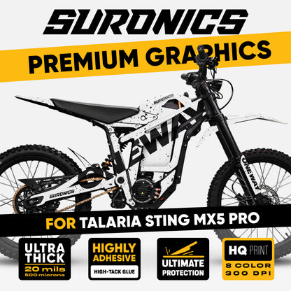 ONEWAY WHITE BLACK Talaria Sting MX5 PRO Graphics kit