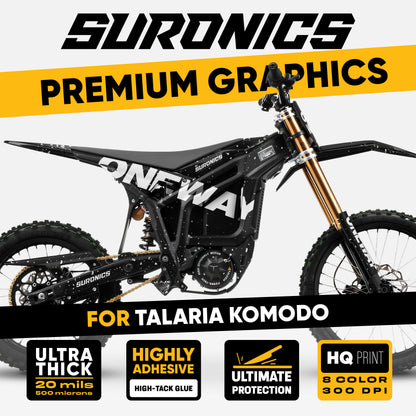 ONEWAY BLACK WHITE Talaria Komodo Graphics kit