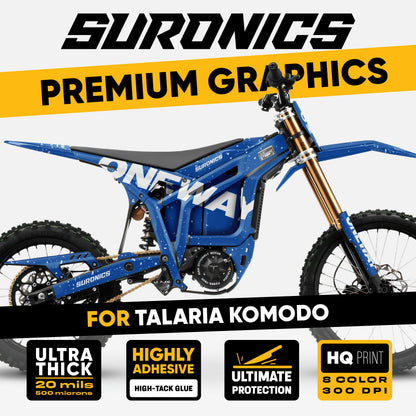 ONEWAY BLUE WHITE Talaria Komodo Graphics kit