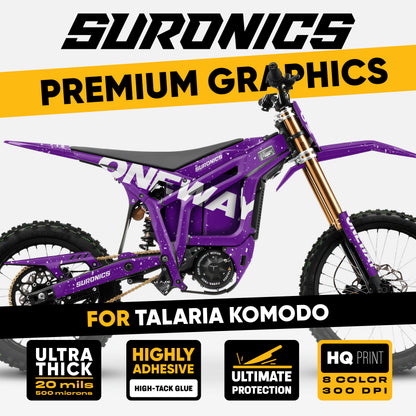 ONEWAY PURPLE WHITE Talaria Komodo Graphics kit