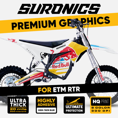 ORIGINAL BULL WHITE ETM RTR Graphics kit