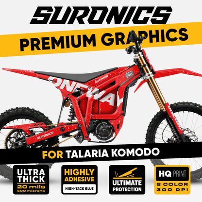 ONEWAY RED WHITE Talaria Komodo Graphics kit