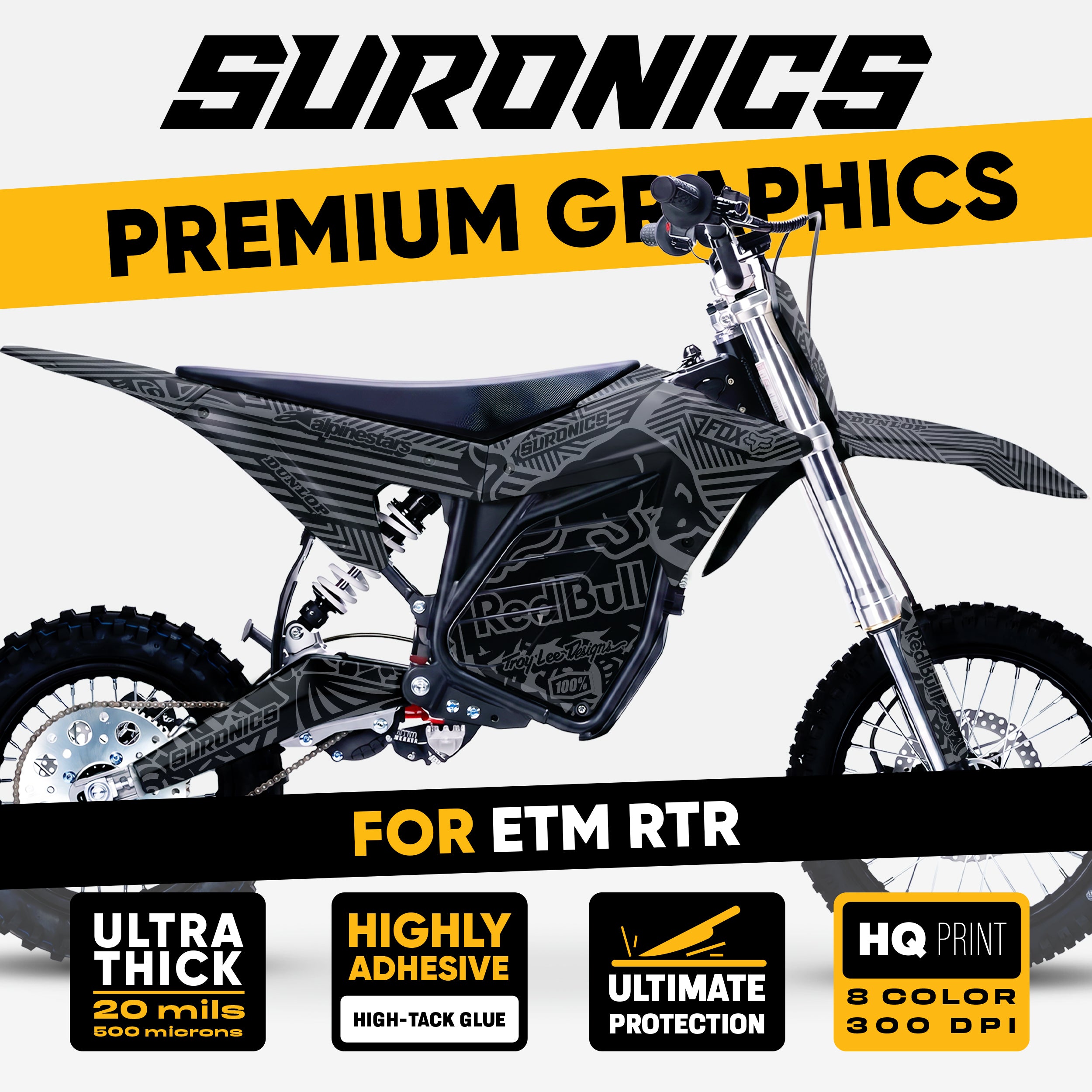 RACE ART BLACK GREY ETM RTR Graphics kit